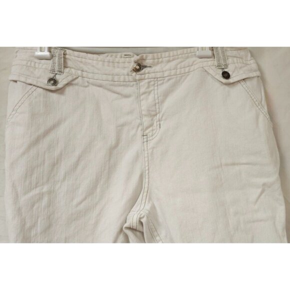 Canyon River Blues Womens Waist 34/36 White Stretch Bermuda Shorts 13" Inseam - Picture 4 of 12